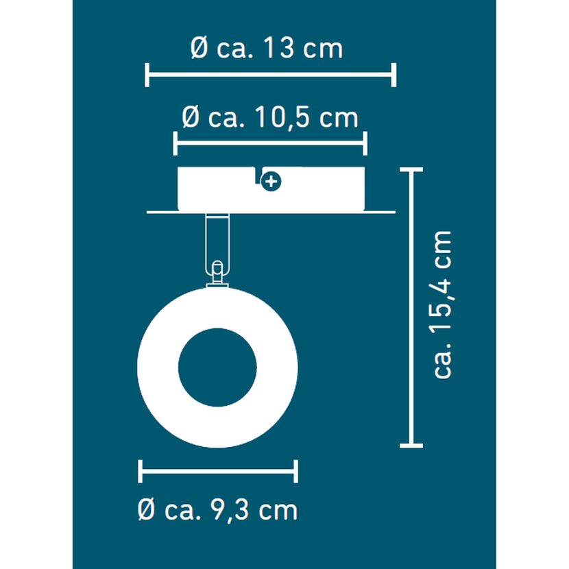 Abmessungen des LED-Strahlers Mira