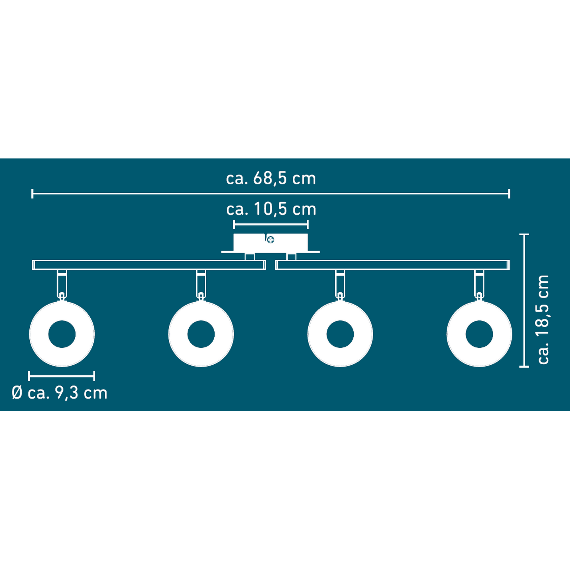 LED-Wohnraumstrahler 'Mira' 4 W 450 lm 4-flammig