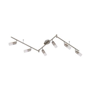 LED-Deckenleuchte 'Emma' silbern 6-flammig 170 x 10,6 x 13 cm