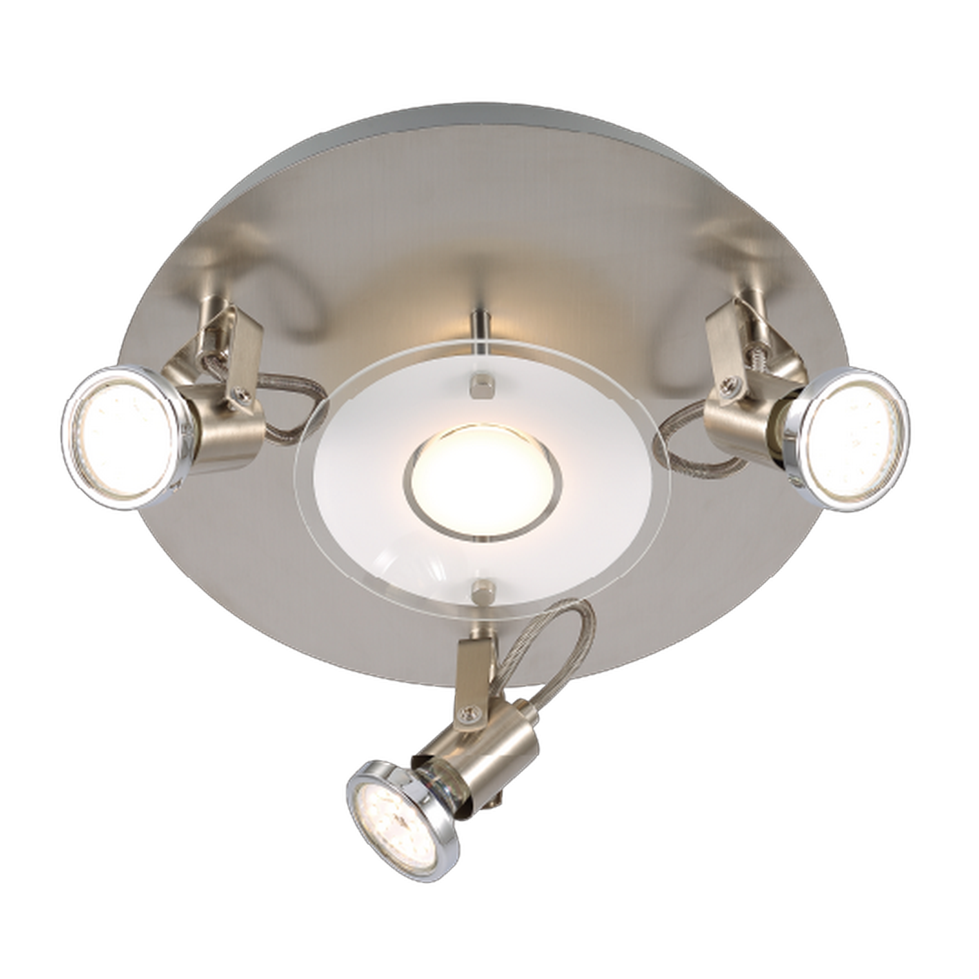 LED-Deckenleuchte 'Melina' silbern 4-flammig