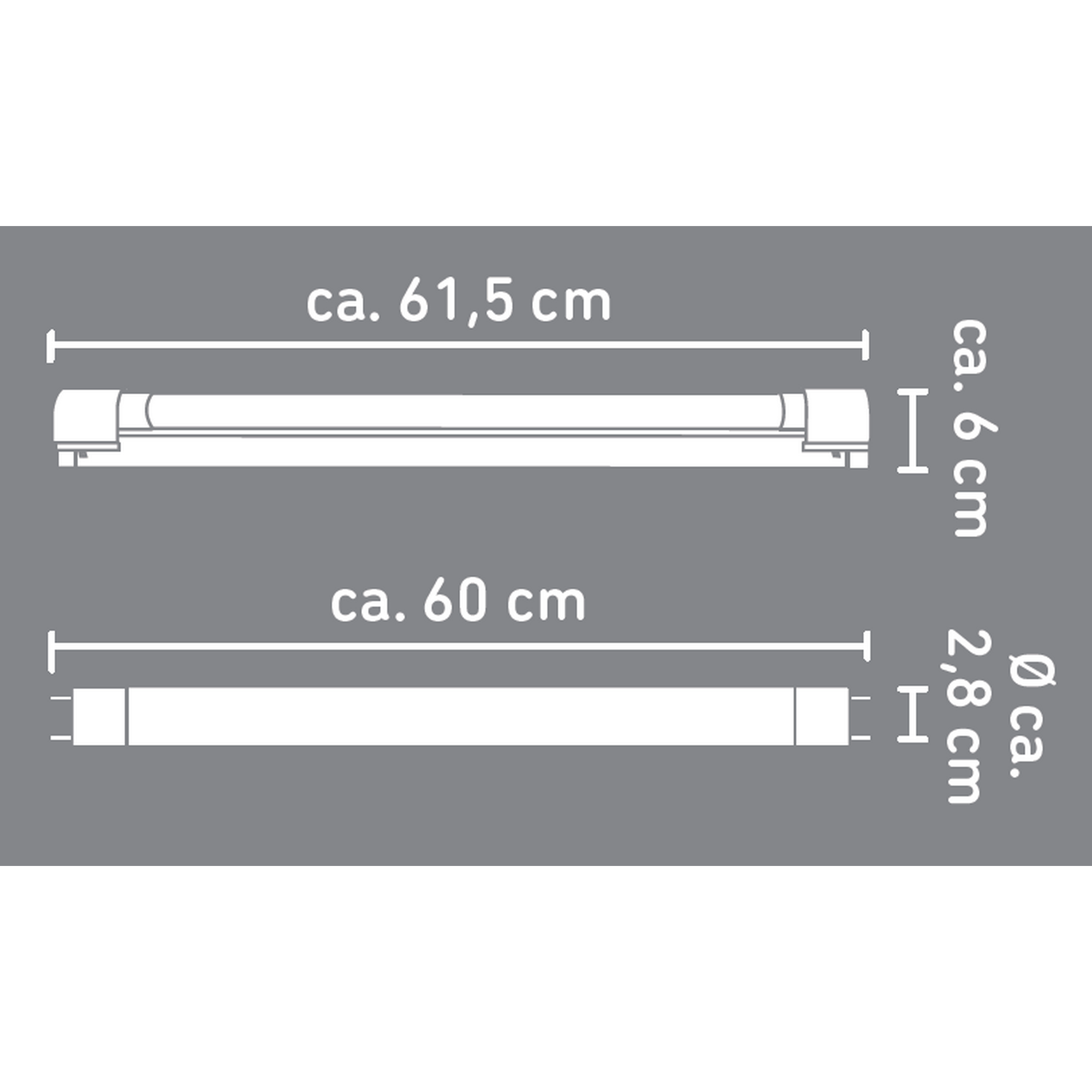 LED-Lichtleiste weiß 9 W G13 990 lm 61,5 cm