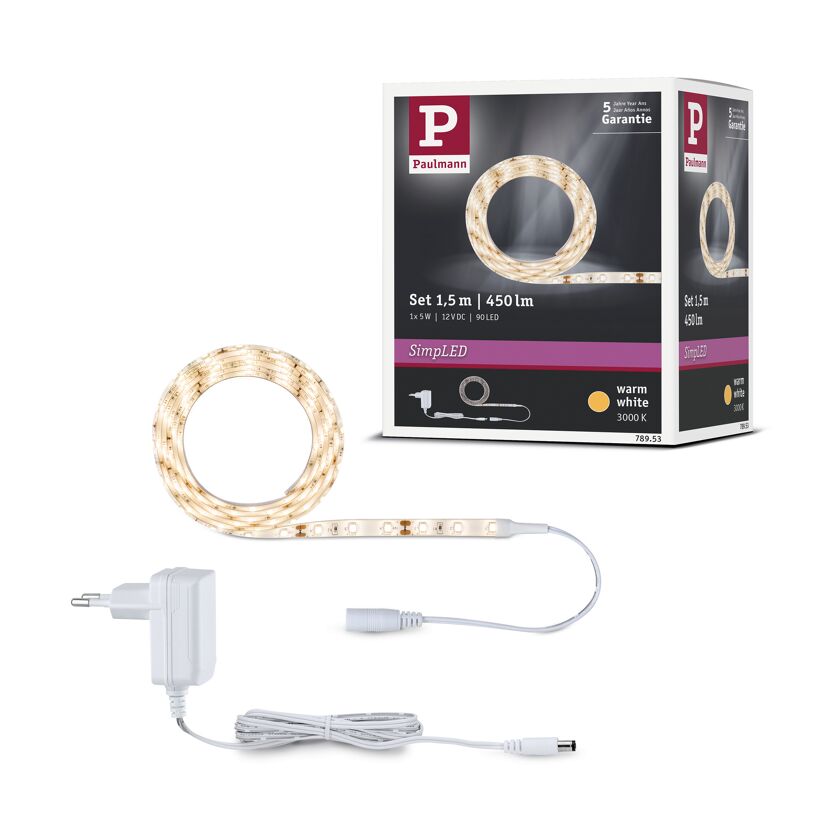 LED-Streifen-Set 'Function SimpLED Set' 150 cm 5 W 450 lm 3000 K, Warmweiß