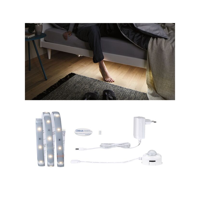 LED-Streifen-Set 'MaxLED 250 Comfort' 100 cm 4 W 300 lm 2700 K, Warmweiß mit Bewegungsmelder