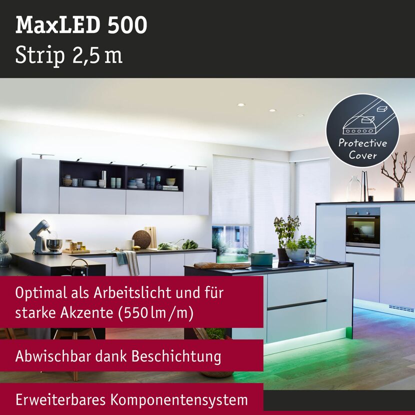 LED-Streifen 'MaxLED 500' 250 cm 30 W 1100 lm 3000 K, RGBW
