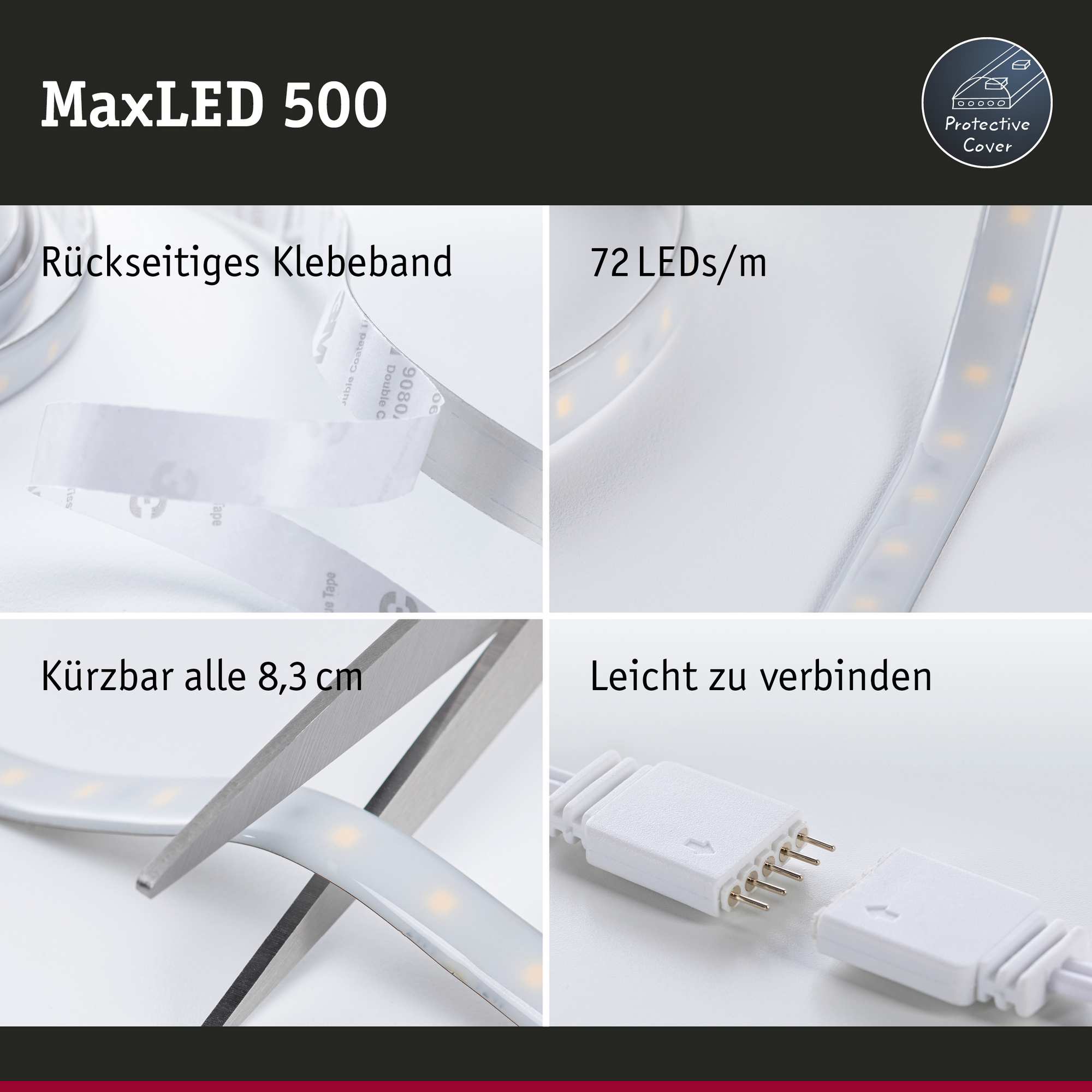 LED-Streifen 'MaxLED 500' 250 cm 30 W 1100 lm 3000 K, RGBW + product picture