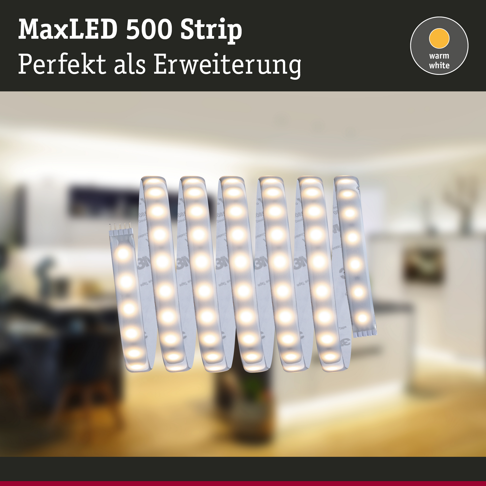 LED-Streifen 'MaxLED 500' 250 cm 15 W 1100 lm 2700 K, Warmweiß + product picture