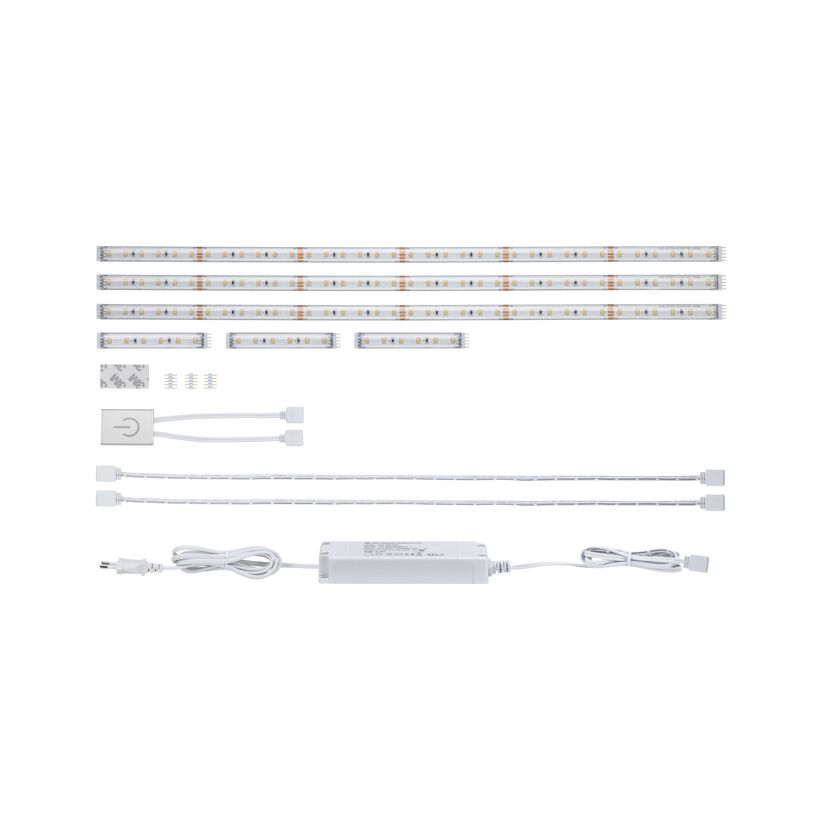 LED-Streifen-Set 'Function MaxLED 500 Comfort' 3 x 50 cm, 3 x 9 cm, 245 lm 2700 K, Warmweiß mit Touchsensor