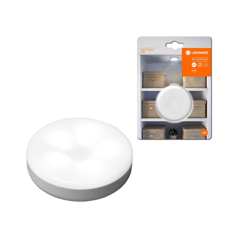 Akku-LED-Leuchte 'DOT-it Touch' weiß 32 lm, dimmbar Ø 6,5 cm