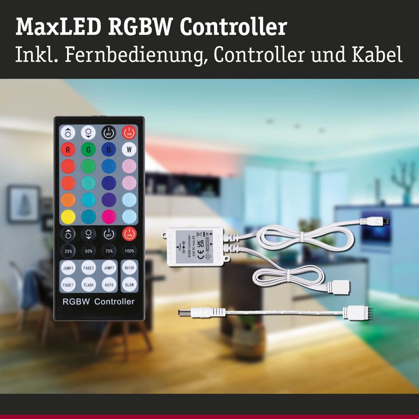 'MaxLED RGBW Controller' 24 V maximal 144 W inklusive IR-Fernbedienung