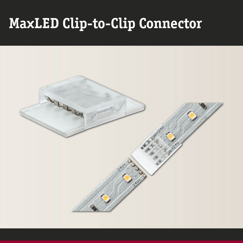 'MaxLED Clip-to-Clip' Verbindung weiß