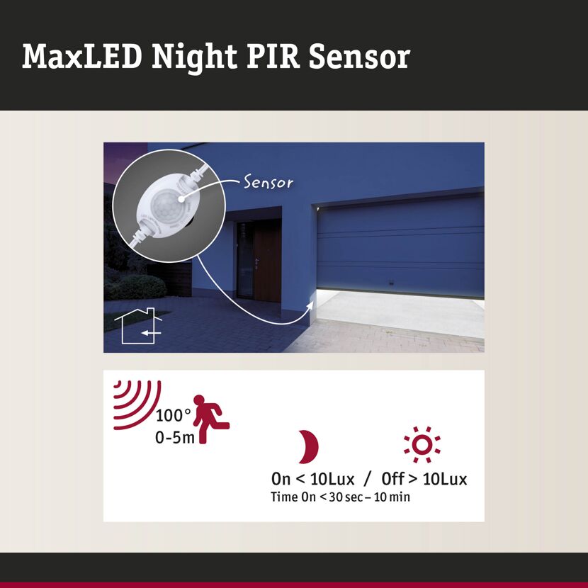 'MaxLED Night PIR Sensor' 24 V maximal 144 W weiß