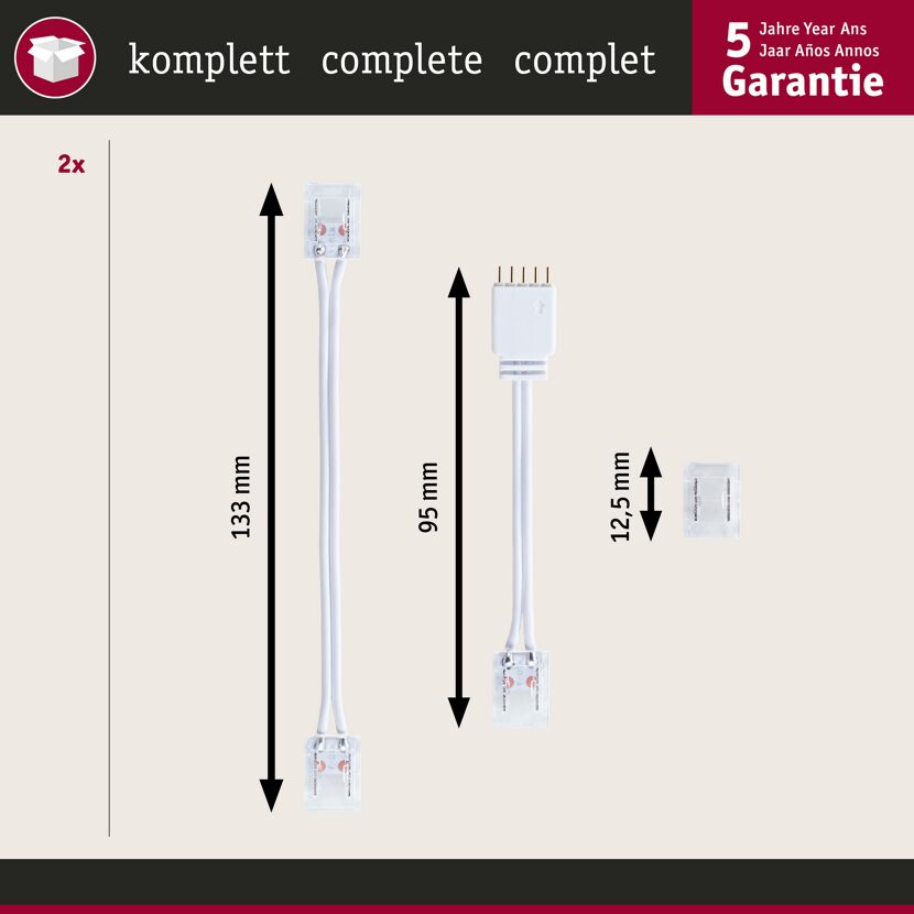 Connector Set 'MaxLED Full-Line COB' weiß/transparent