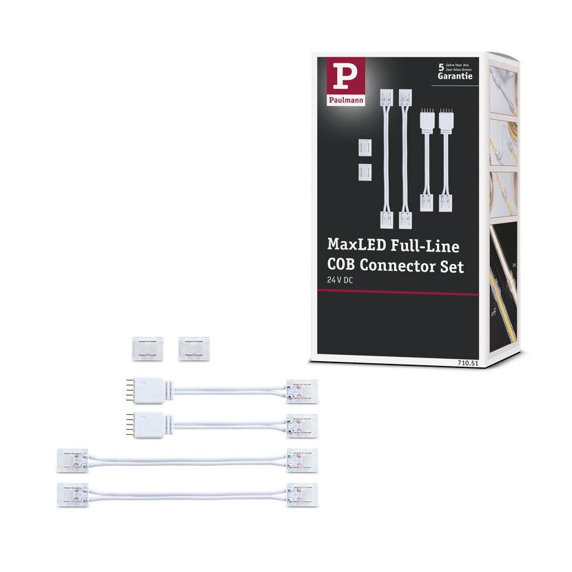Connector Set 'MaxLED Full-Line COB' weiß/transparent