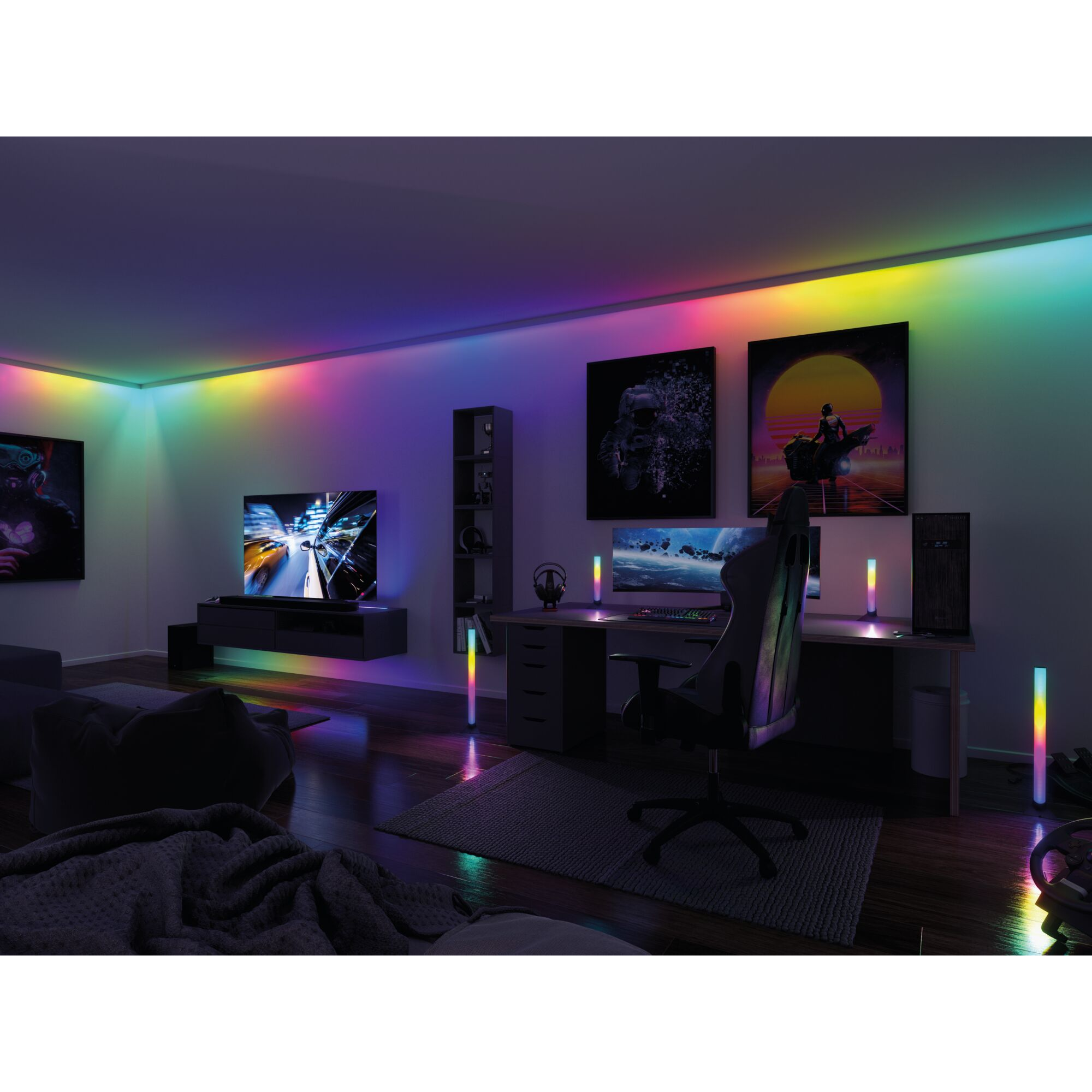 Gaminglicht 'EntertainLED Lightbar Dynamic RGB' 2er Set 2 x 0,6 W schwarz + product picture