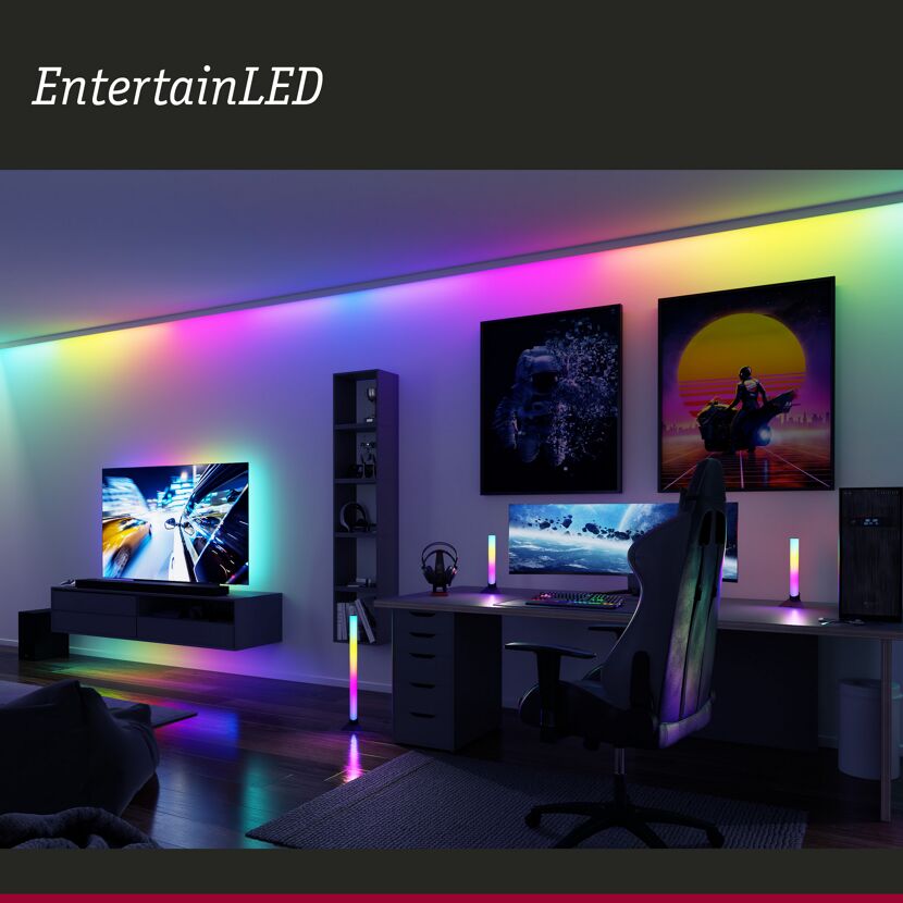 Gaminglicht 'EntertainLED Lightbar Dynamic RGB' 2er Set 2 x 1 W schwarz