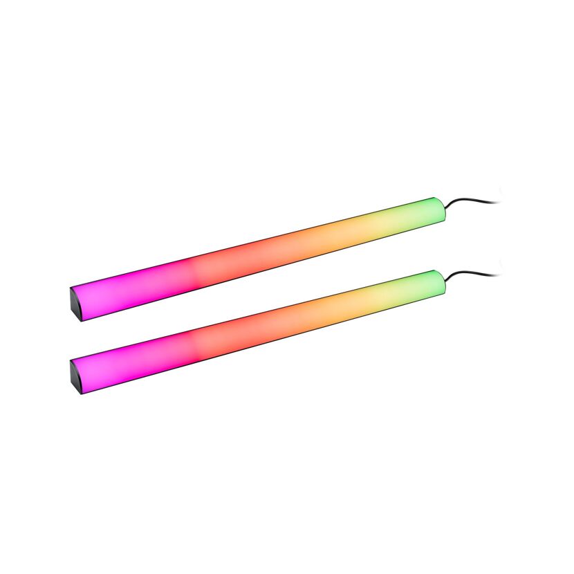 Zwei EntertainLED Lightbars leuchten in Regenbogenfarben.