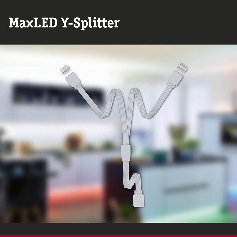 Verbinder 'MaxLED Y-Splitter' 30 cm weiß