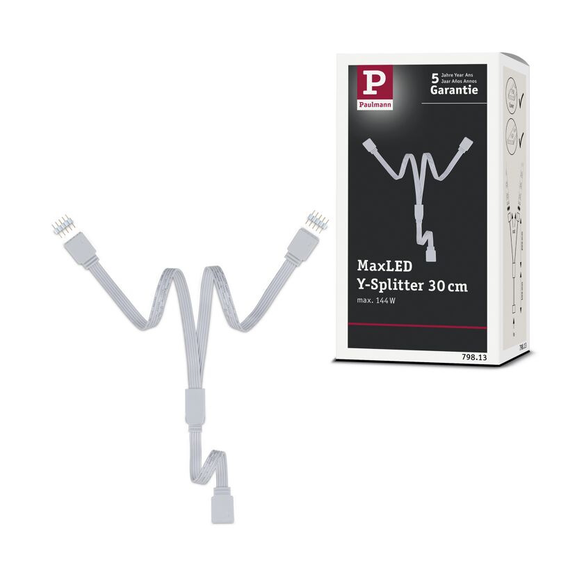 Verbinder 'MaxLED Y-Splitter' 30 cm weiß