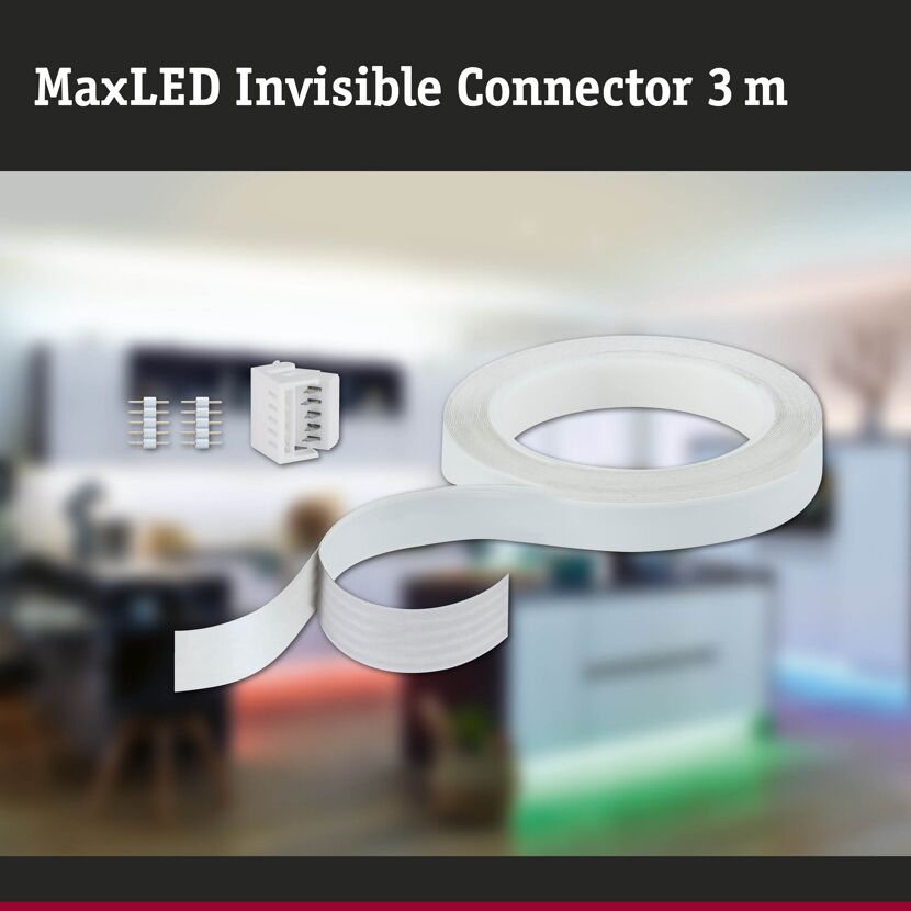 Verbinder 'MaxLED Invisible Connector' 3 m weiß