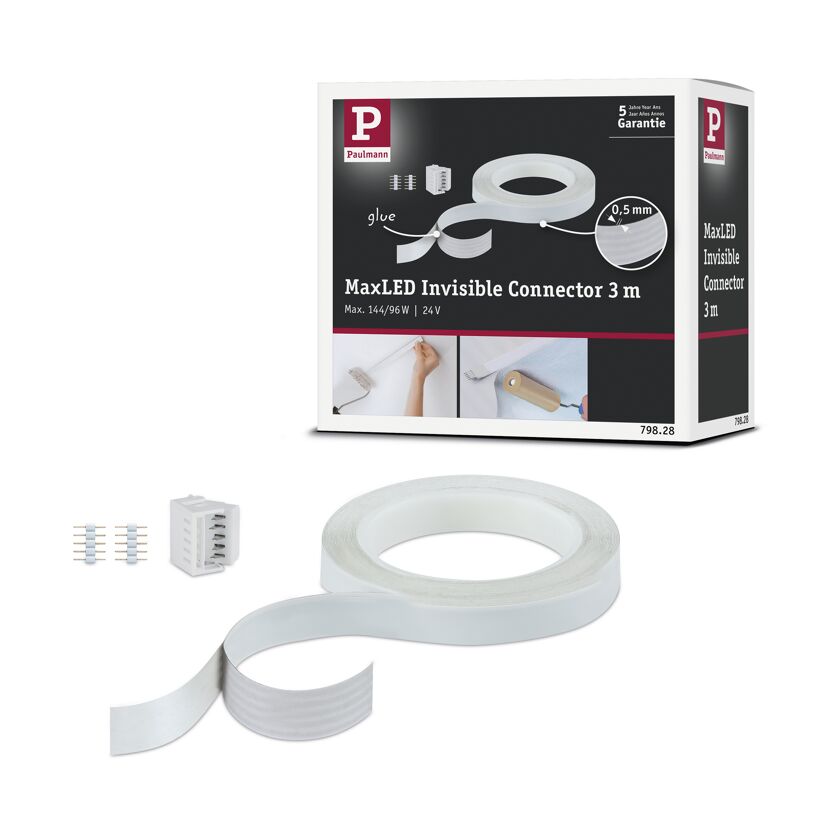 Verbinder 'MaxLED Invisible Connector' 3 m weiß