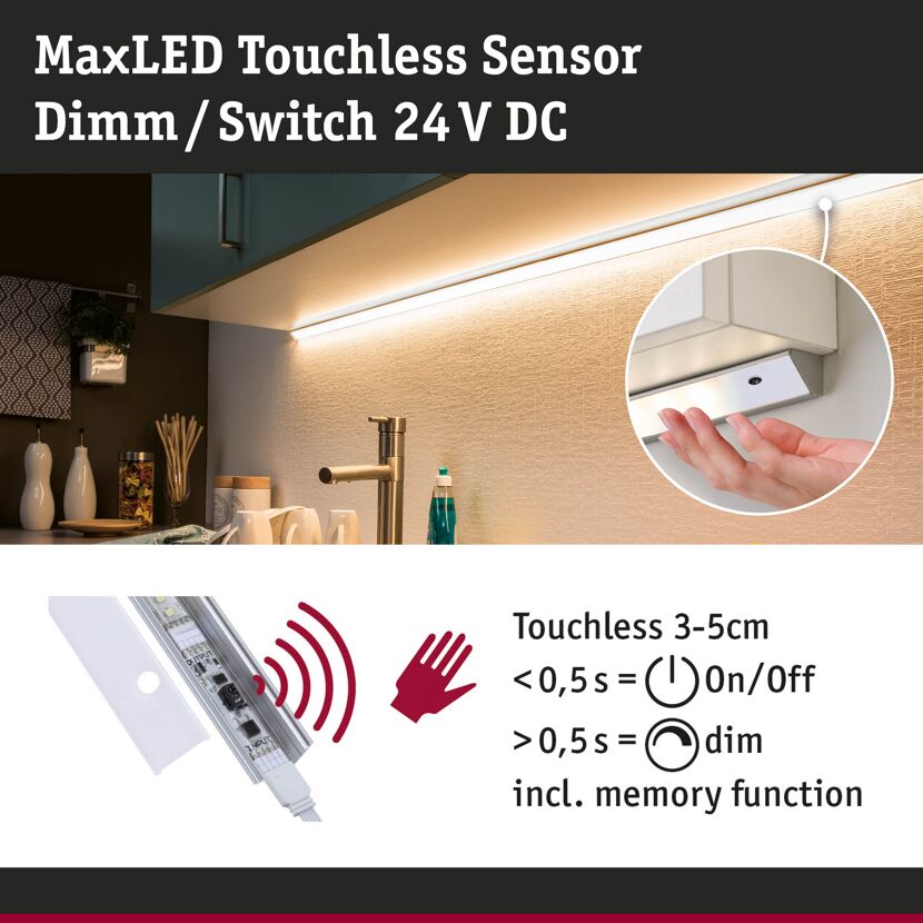 'MaxLED Touchless Sensor Dimm/Switch' 24 V maximal 144 W