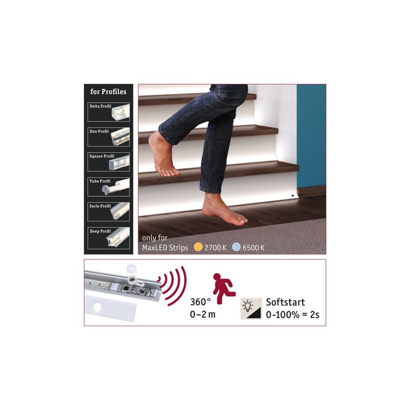 Nachtsensor 'MaxLED Profil PIR Sensor' 24 V maximal 144 W