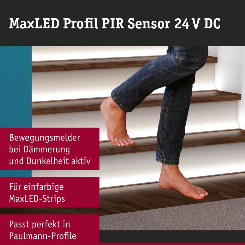 Nachtsensor 'MaxLED Profil PIR Sensor' 24 V maximal 144 W