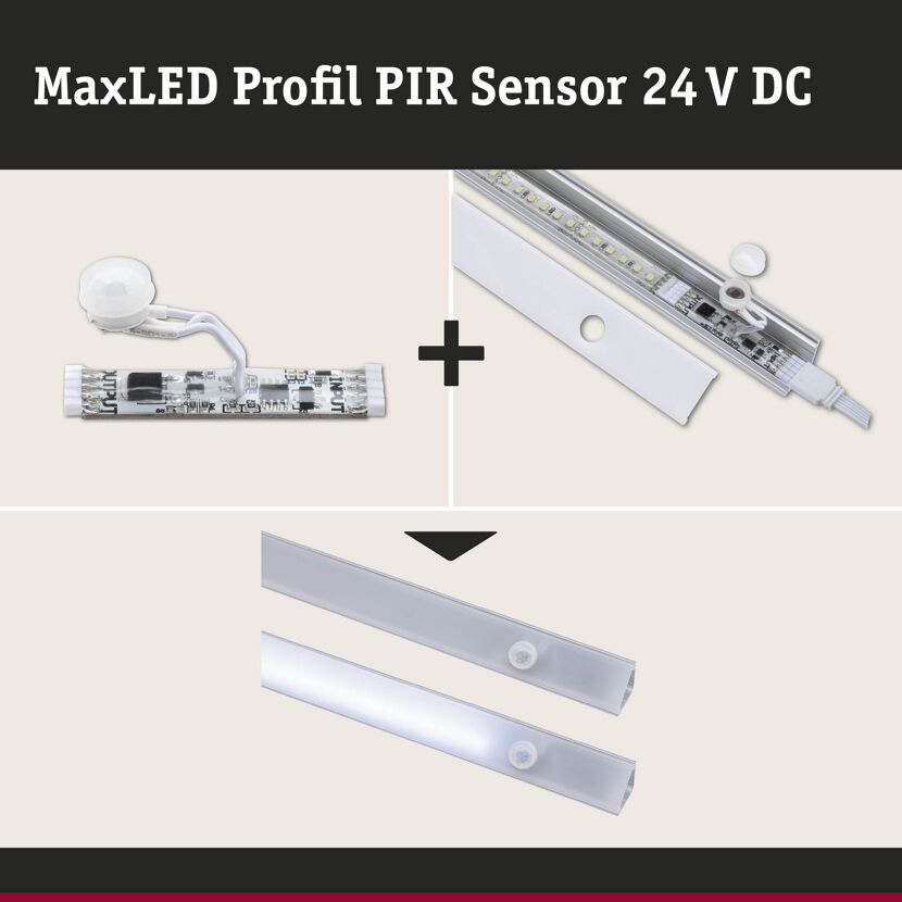 Nachtsensor 'MaxLED Profil PIR Sensor' 24 V maximal 144 W