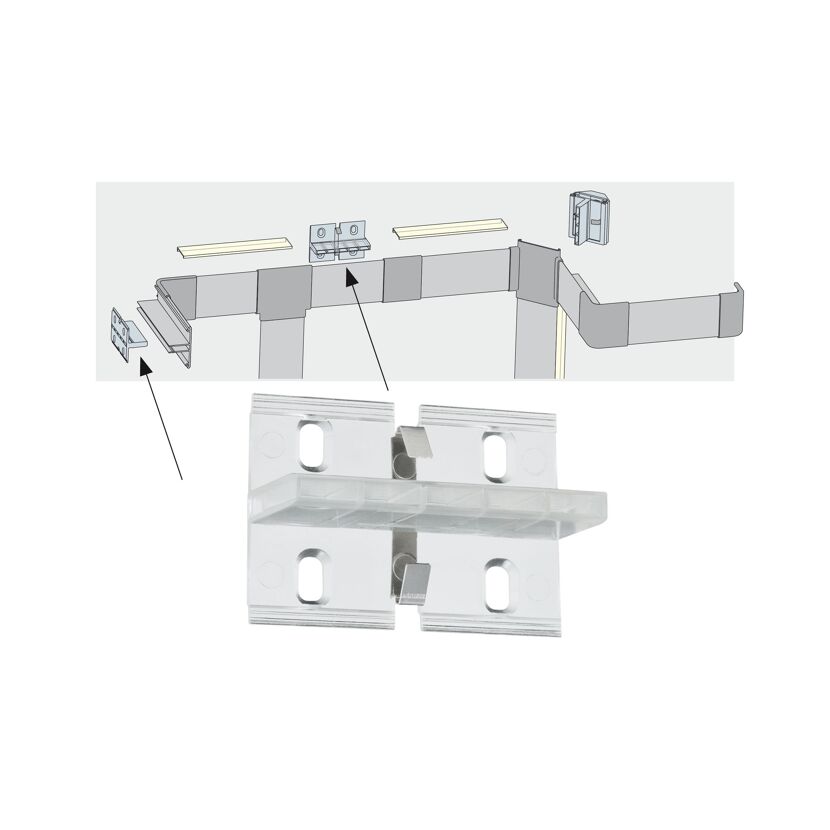 Duo Profil Set Verbinder transparent