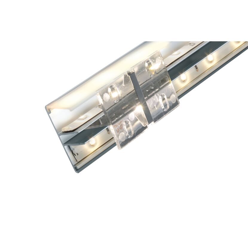 LED-Lichtleiste im Aluprofil mit Befestigungsclips