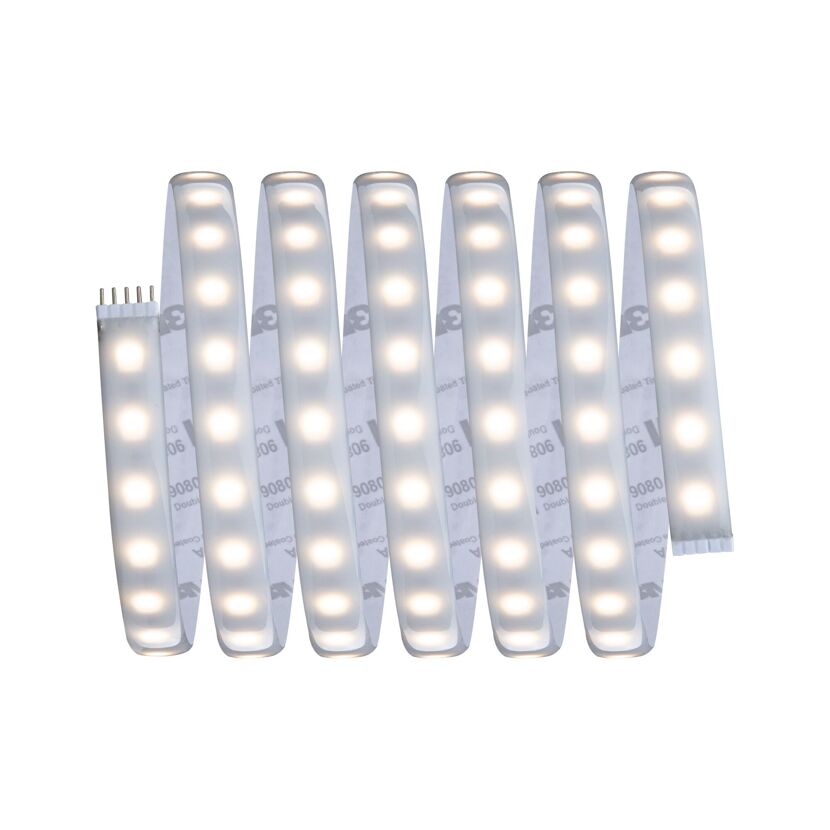 Aufgerolltes LED-Lichtband mit Klebestreifen