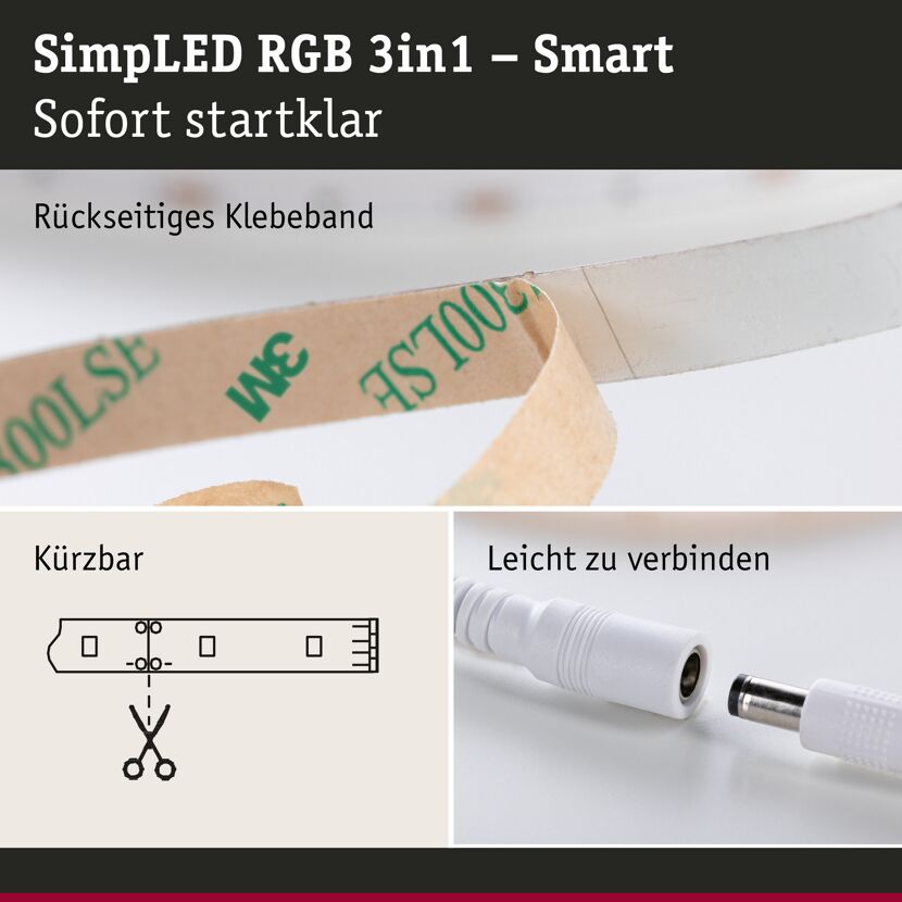 LED-Strip 'SimpLED Zigbee 3.0 RGB' 5 m 20 W weiß
