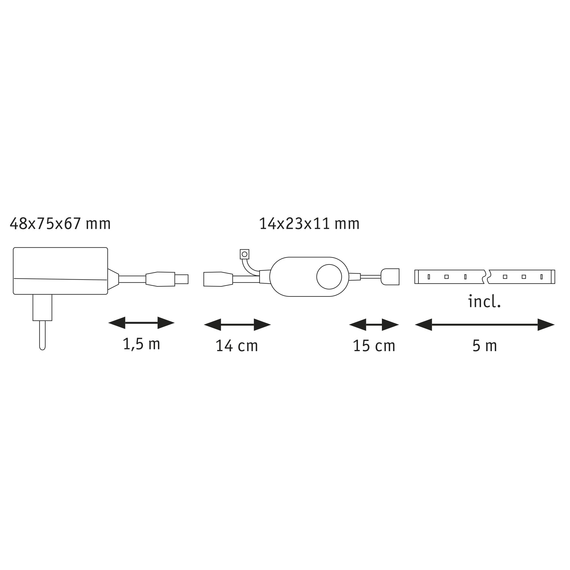 LED-Strip 'SimpLED Zigbee 3.0 RGB' 5 m 20 W weiß + product picture