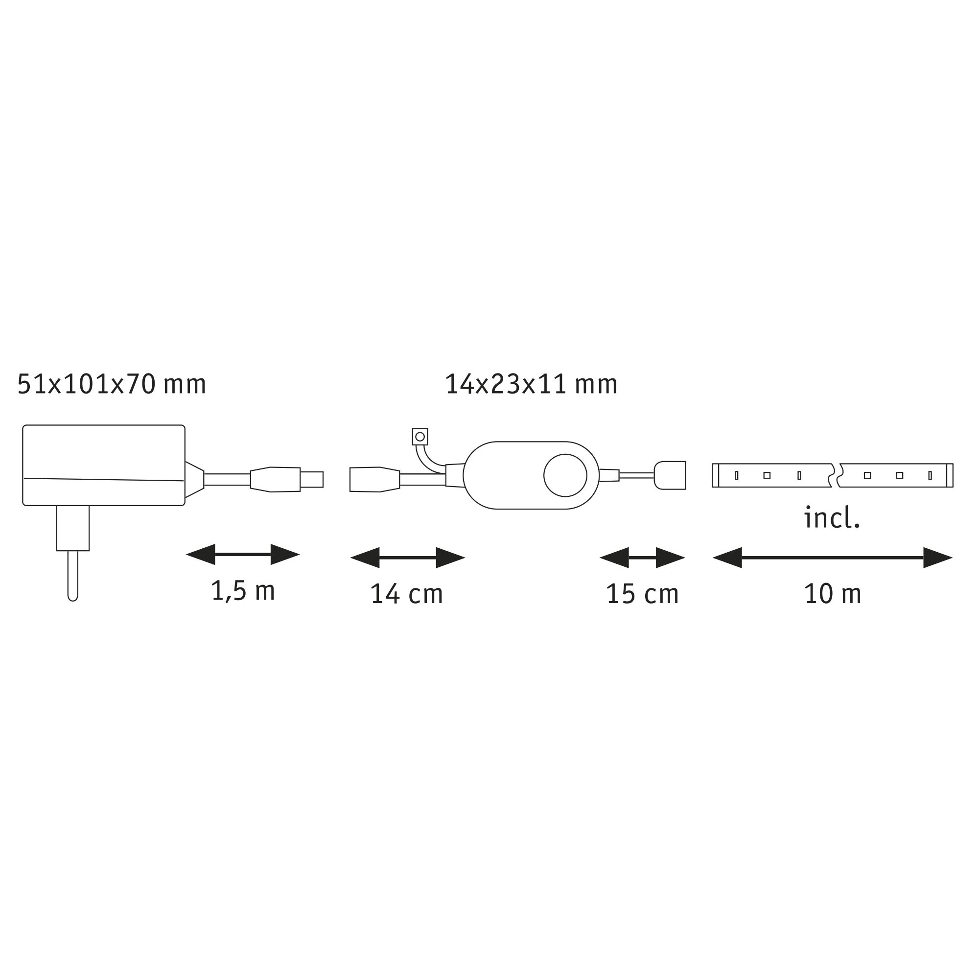 LED-Strip 'SimpLED Zigbee 3.0 RGB' 10 m 26 W weiß + product picture