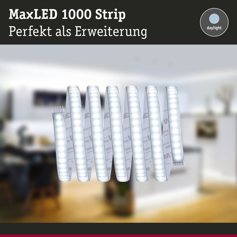 LED-Strip 'MaxLED 1000 Daylight' 2,5 m, 29 W beschichtet silber