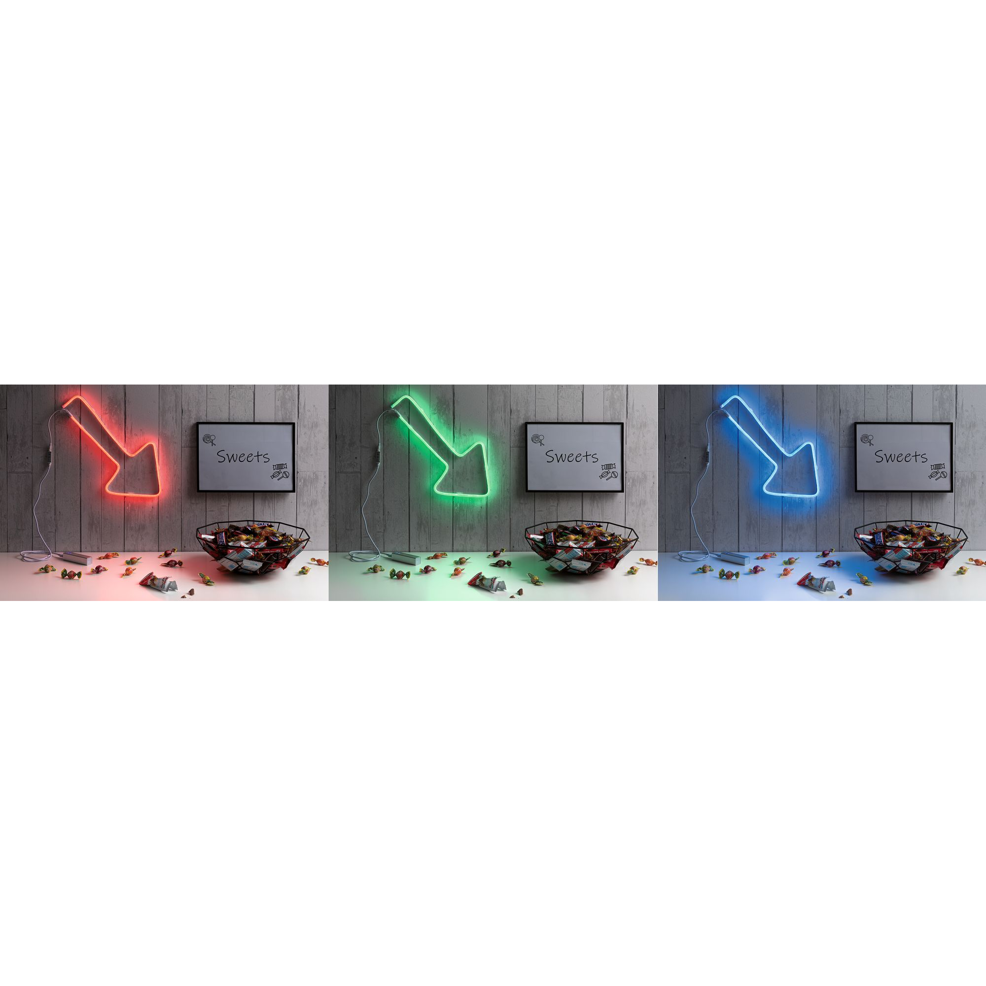 LED-Strip 'Neon Colorflex RGB' 1 m 5 W inklusive Kabelschalter weiß + product picture