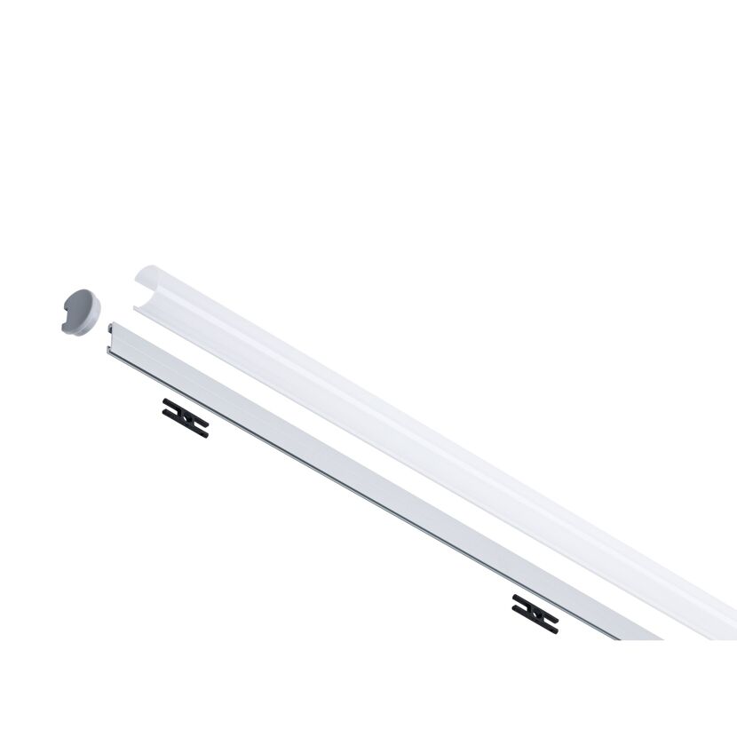 LED-Röhre mit Halterung und Endkappe