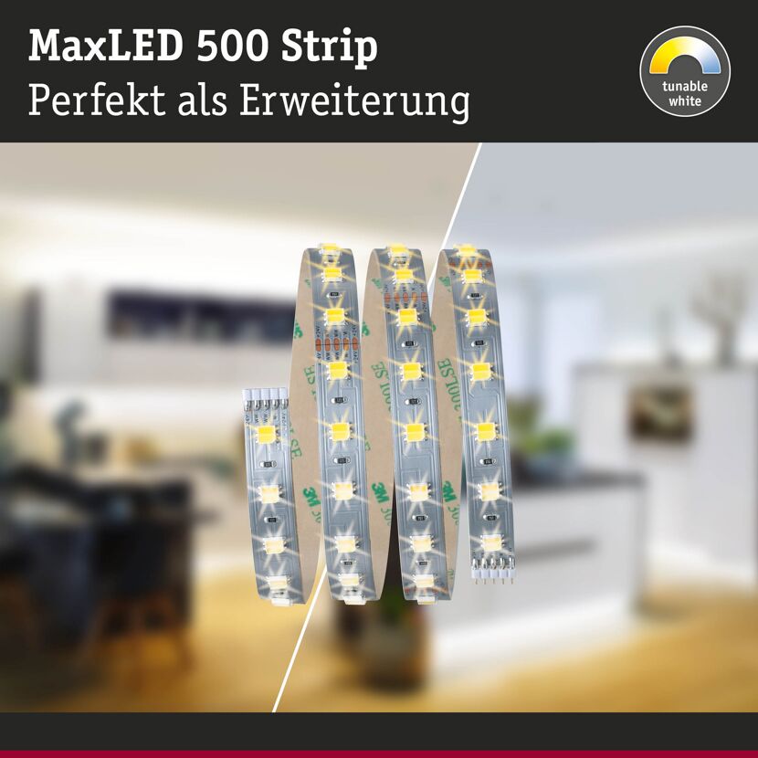 LED-Strip 'MaxLED 500 Tuneable White' 1 m 6,2 W silber
