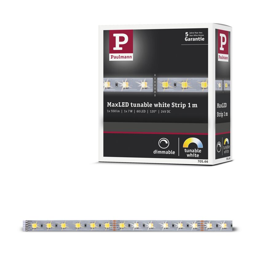 LED-Strip 'MaxLED 500 Tuneable White' 1 m 6,2 W silber