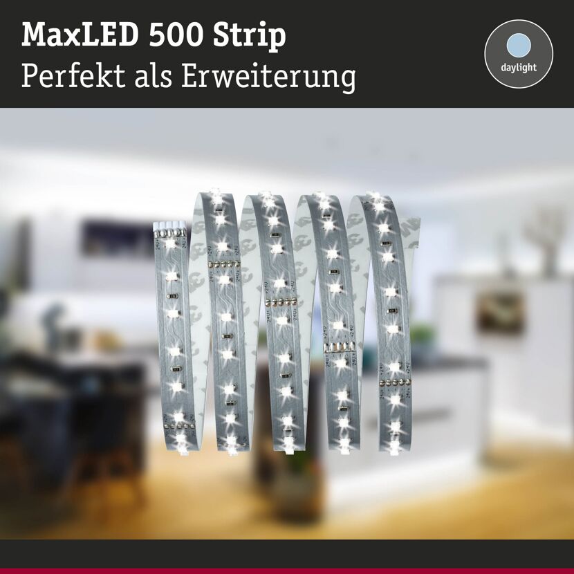 LED-Strip 'MaxLED 500 Daylight' 1 m 6 W unbeschichtet silber