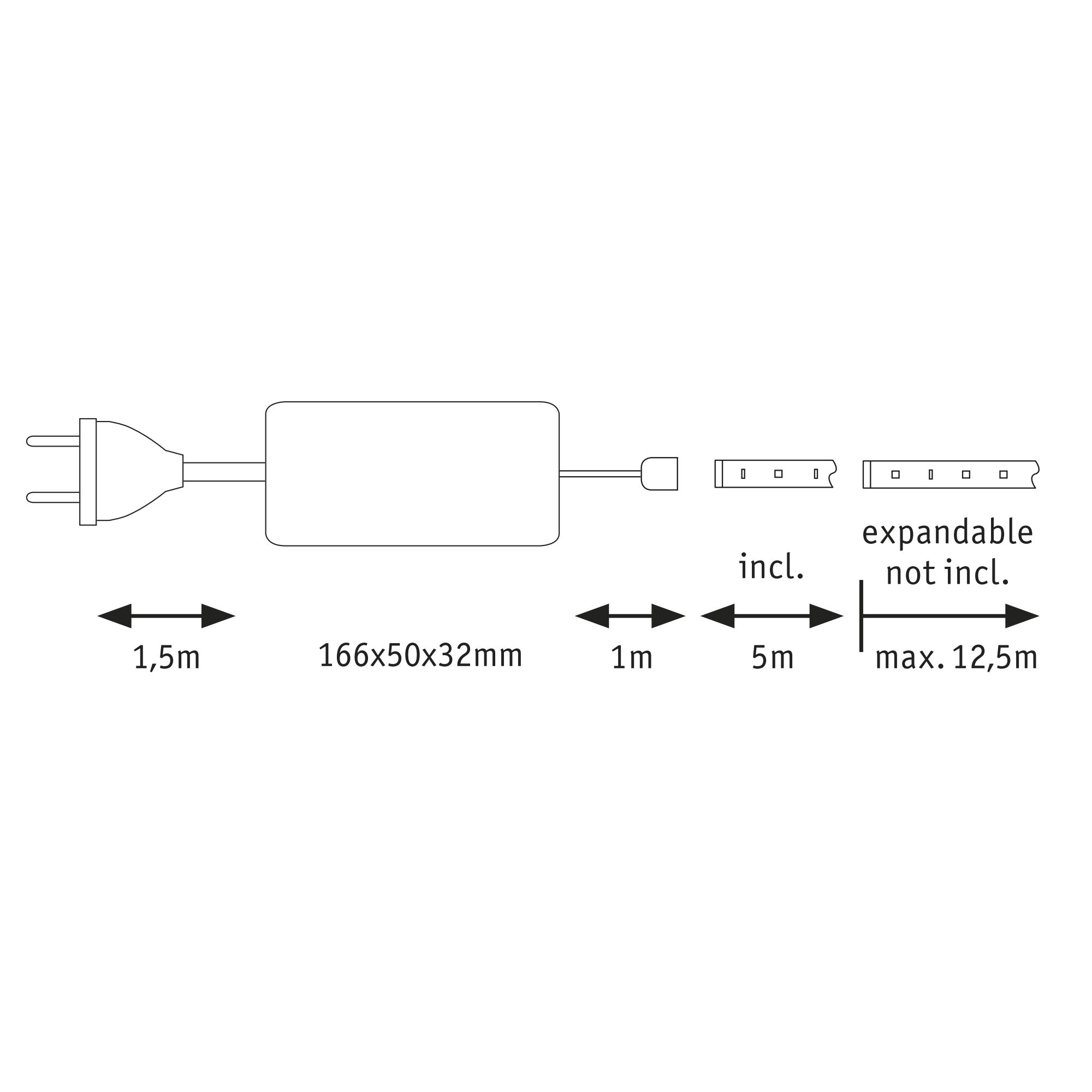 LED-Strip 'MaxLED 500 Daylight' 5 m 30 W unbeschichtet silber + product picture