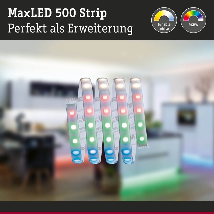 LED-Strip 'MaxLED 500 RGBW' 1 m 12 W beschichtet silber