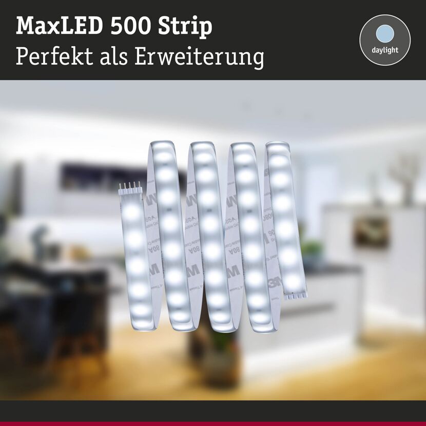 LED-Strip 'MaxLED 500 Daylight' 1 m 6 W beschichtet silber