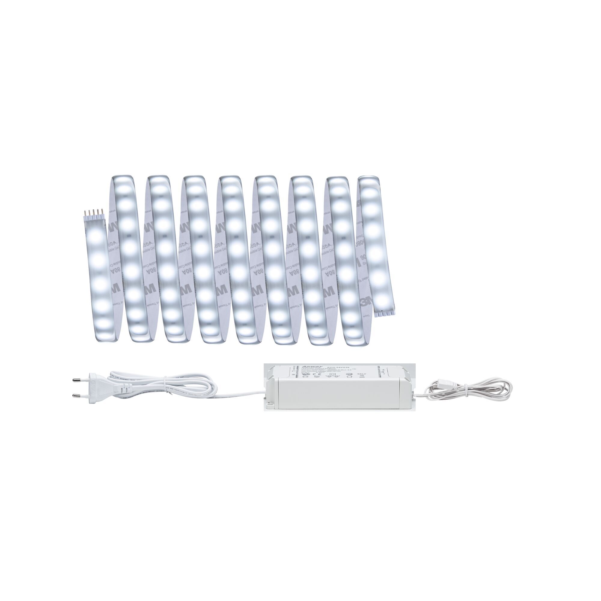 LED-Strip aufgerollt mit Netzteil
