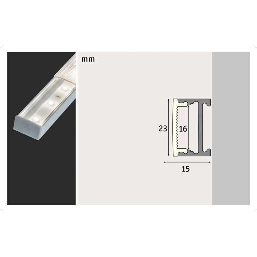 LED-Lichtleiste mit Abmessungen