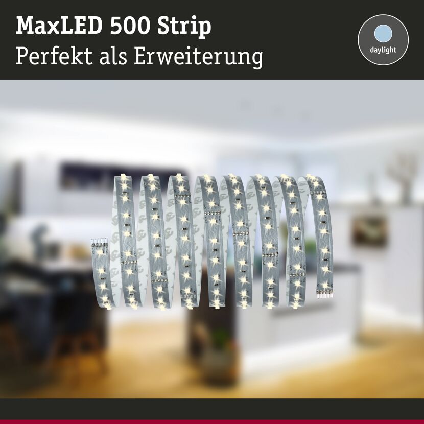 LED-Strip 'MaxLED 500 Daylight' 2,5 m 15 W unbeschichtet silber