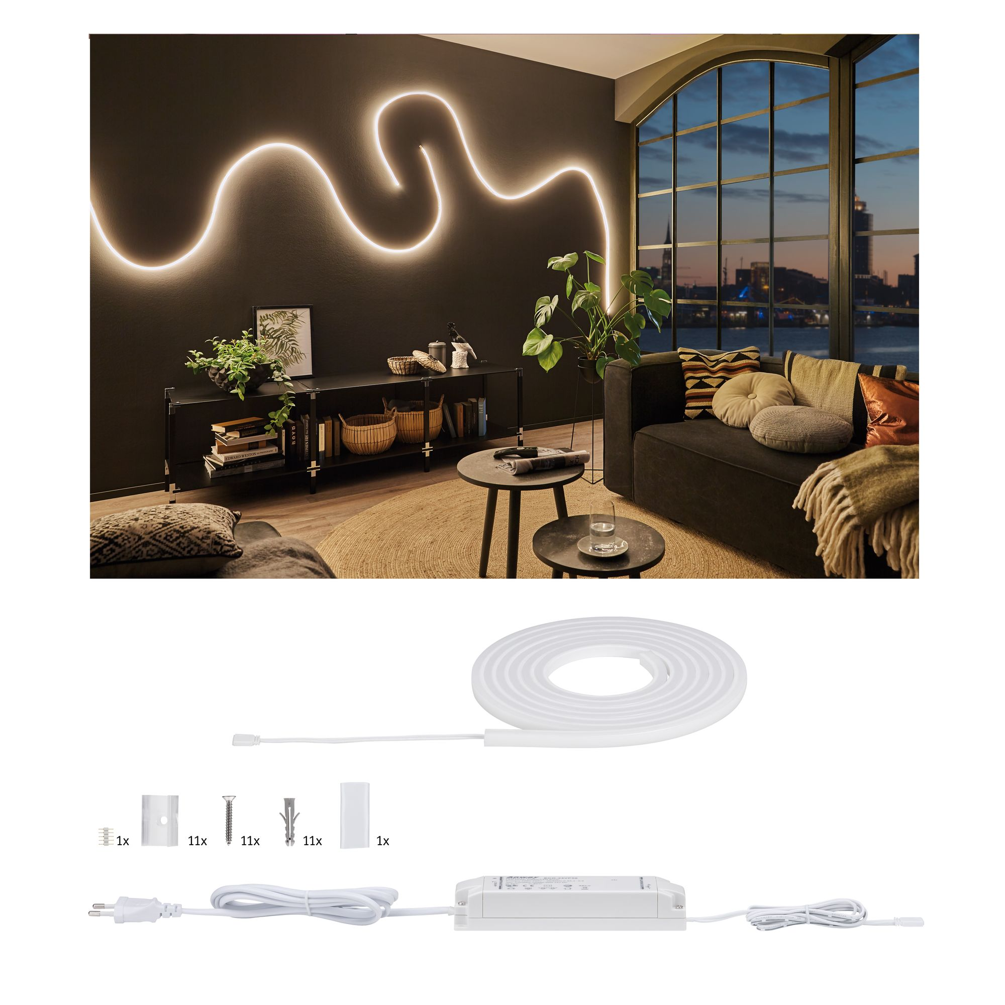 LED-Strip 'MaxLED Flow Warmweiß Basisset' 3 m 38 W weiß + product picture