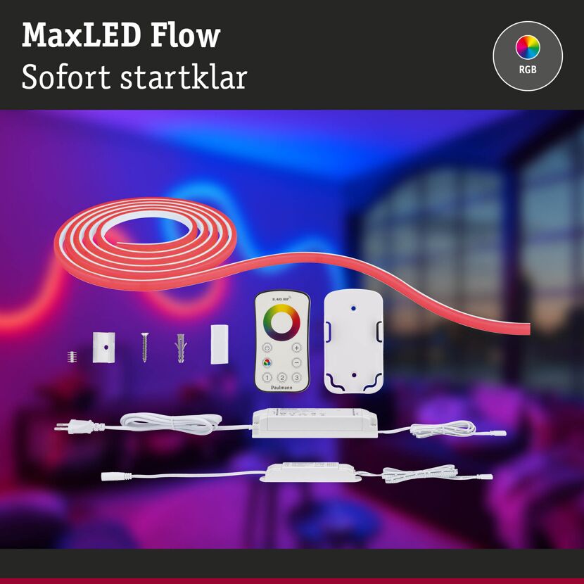 LED-Strip 'MaxLED Flow RGB Basisset' 3 m 27 W weiß
