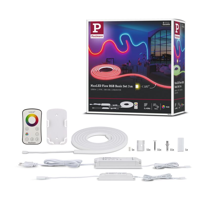 LED-Strip 'MaxLED Flow RGB Basisset' 3 m 27 W weiß