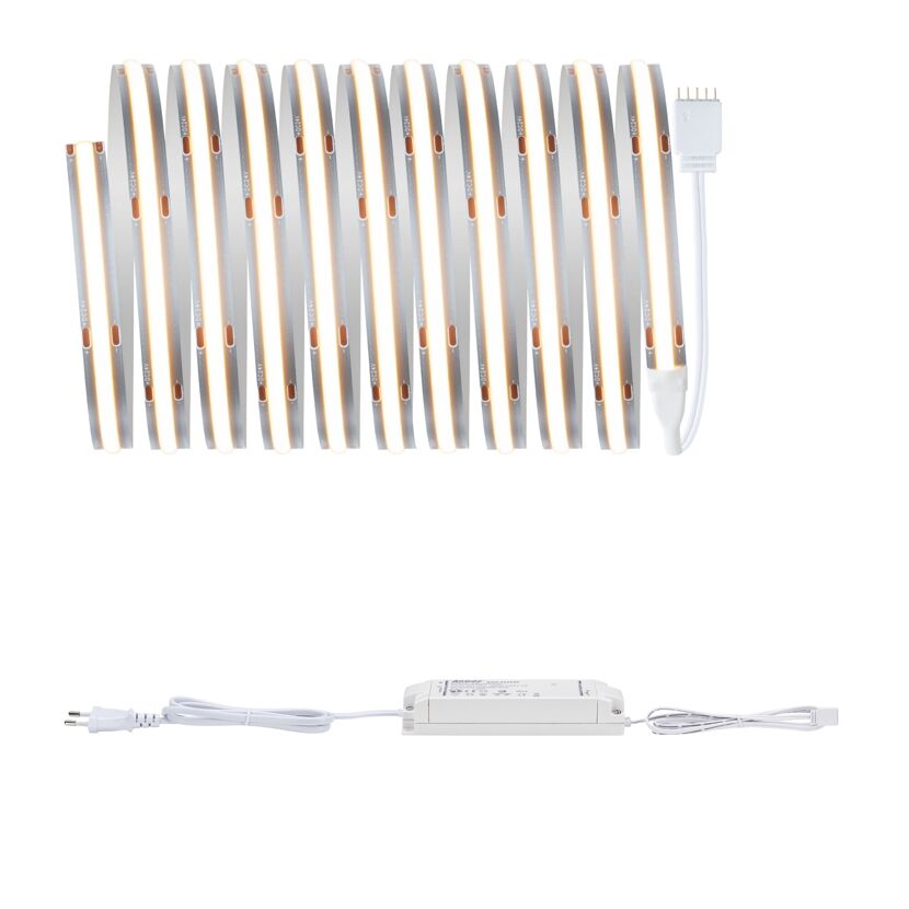 LED-Strip 'MaxLED 1000 Full-Line COB Warmweiß Basisset' 3 m 36 W silber